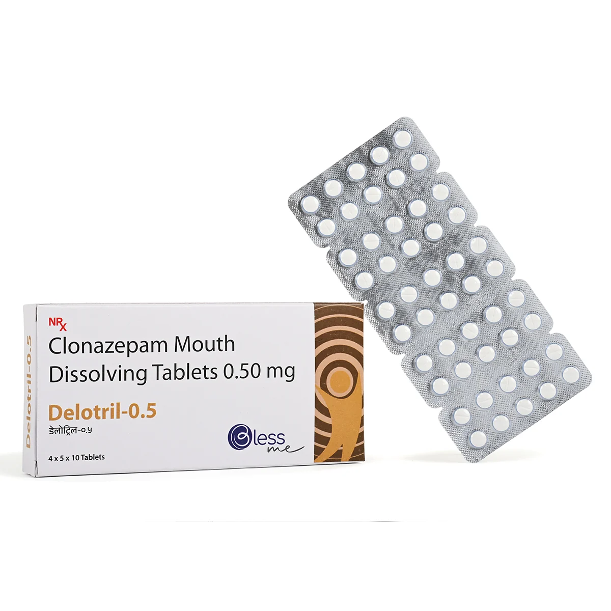 DELOTRIL-0.5 Clonazepam MD Tablets IP 0.5 mg pack by Blessme - Dellwich Lifescience LLP