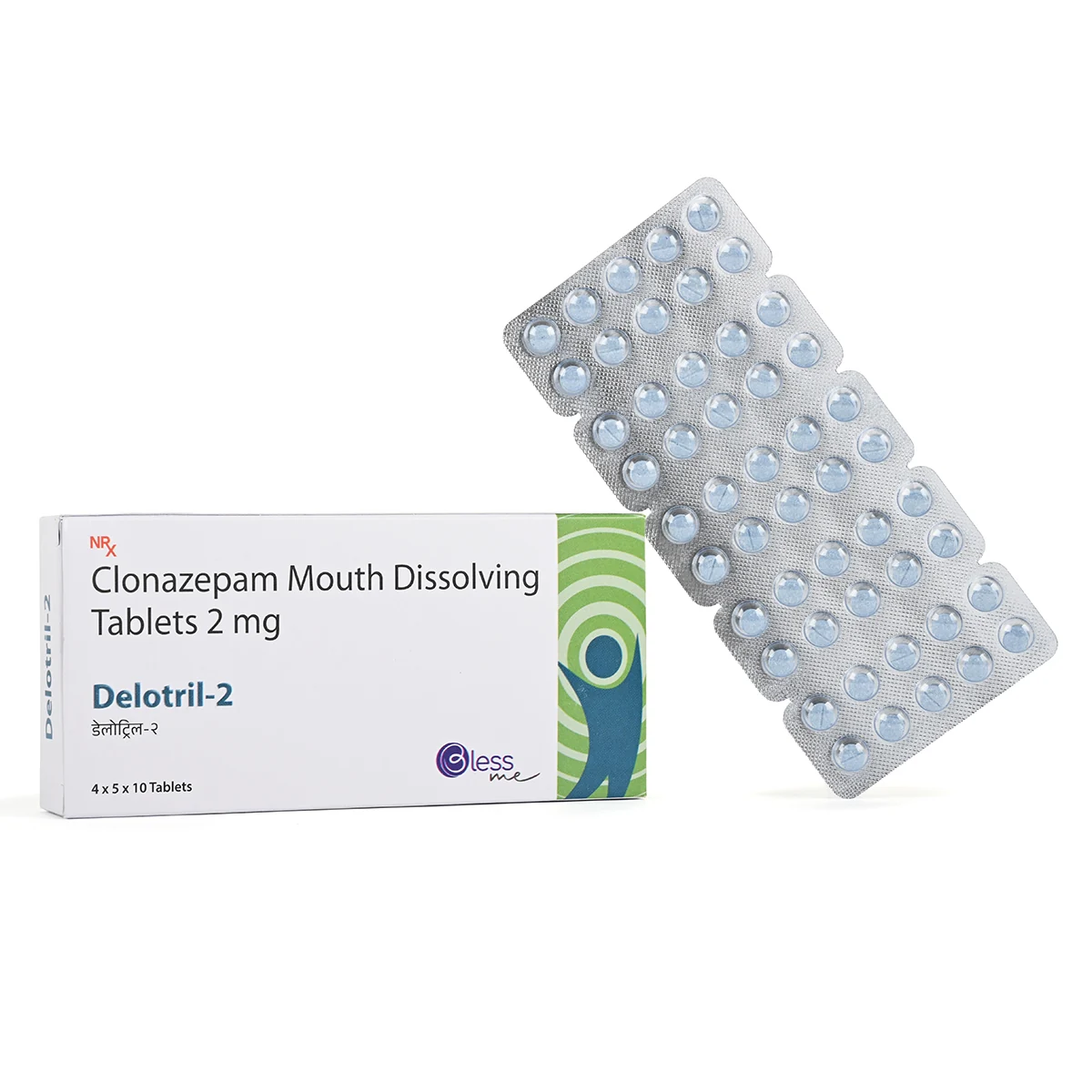 DELOTRIL-2 Clonazepam MD Tablets IP 2 mg pack by Blessme - Dellwich Lifescience LLP