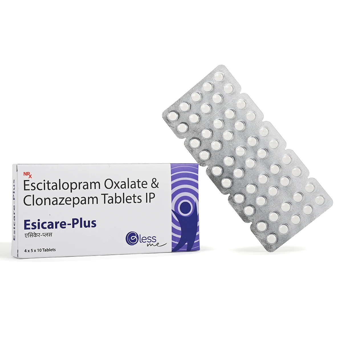 ESICARE-PLUS Escitalopram 10 mg and Clonazepam 0.5 mg pack by Blessme - Dellwich Lifescience