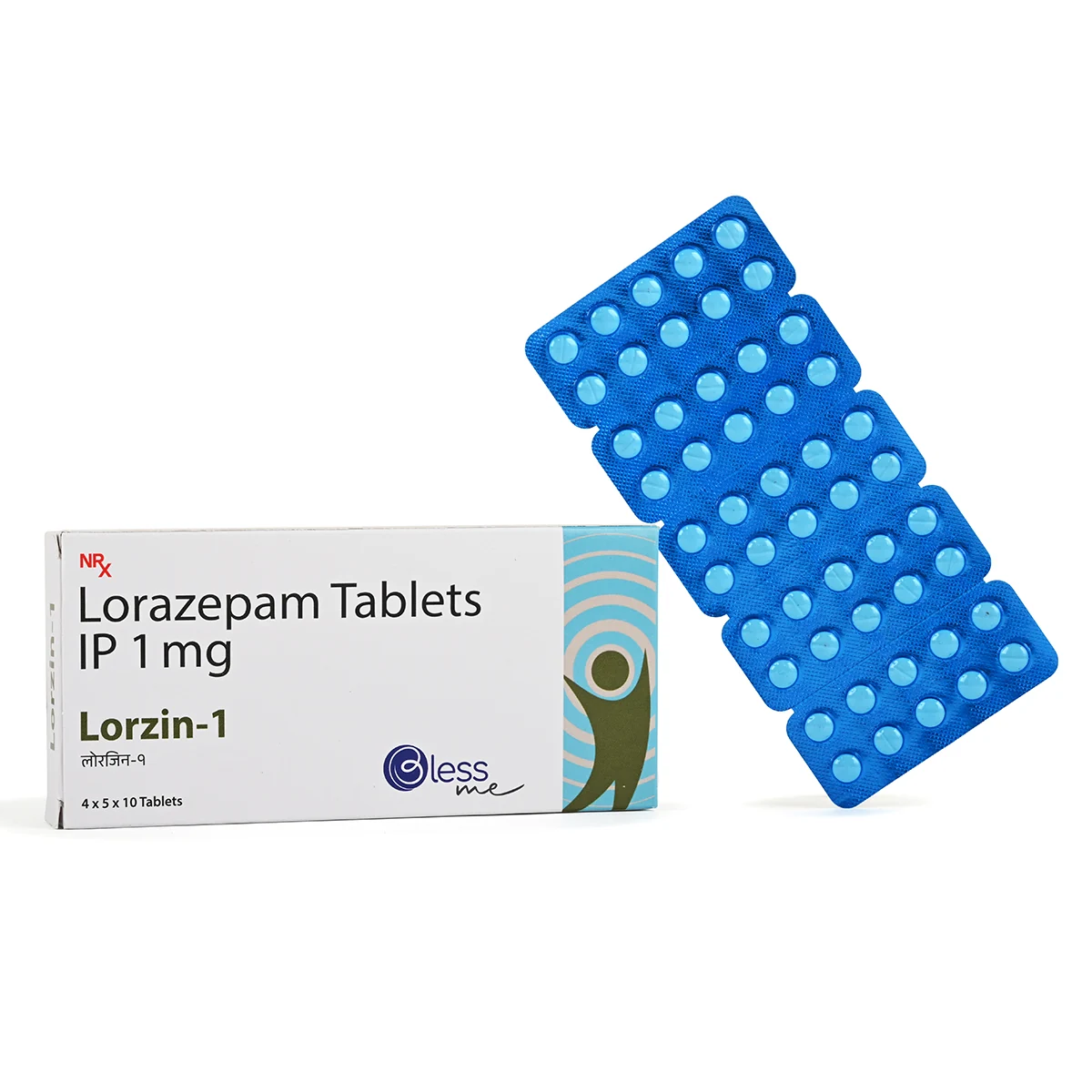 LORZIN-1 Lorazepam Tablets IP 1 mg pack by Blessme - Dellwich Lifescience