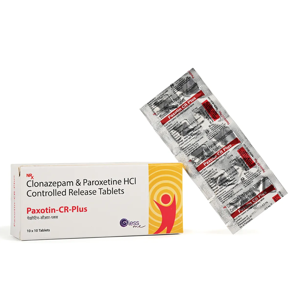 PAXOTIN-CR-PLUS Paroxetine CR 12.5 mg and Clonazepam 0.5 mg pack by Blessme - Dellwich Lifescience